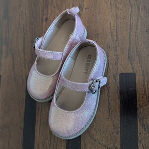 Old Navy Sparkly Pink Toddler Mary Janes Size 7